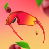 Losreyes Elevate sunglasses in Cherry red, splashed with juicy cherries and crimson tones.