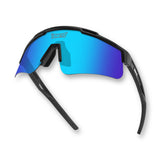 Hero angle of LosReyes Prime Polarized Blue performance sunglasses with gradient mirrored lenses, built for active athletes and outdoor workouts.