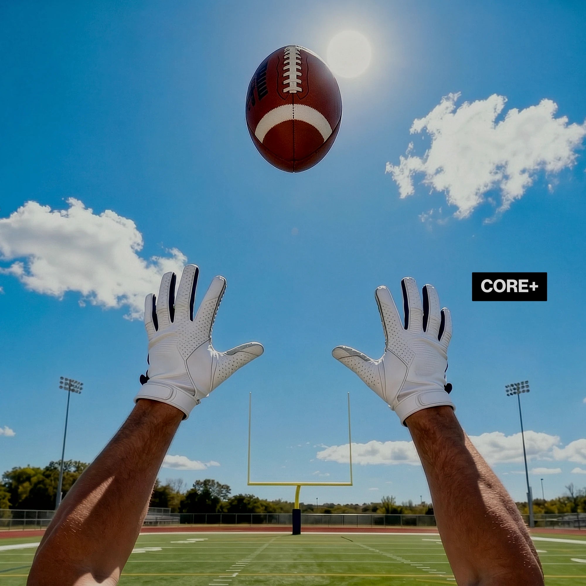 Without LosReyes sunglasses, overhead sun can reduce contrast and cause squinting; LosReyes sunglasses help athletes stay focused outdoors.