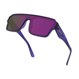 Hero angle of LosReyes Omega Zeus athletic sunglasses featuring a wraparound purple shield lens, lightweight ergonomic frame, and aerodynamic temples for dynamic movement.