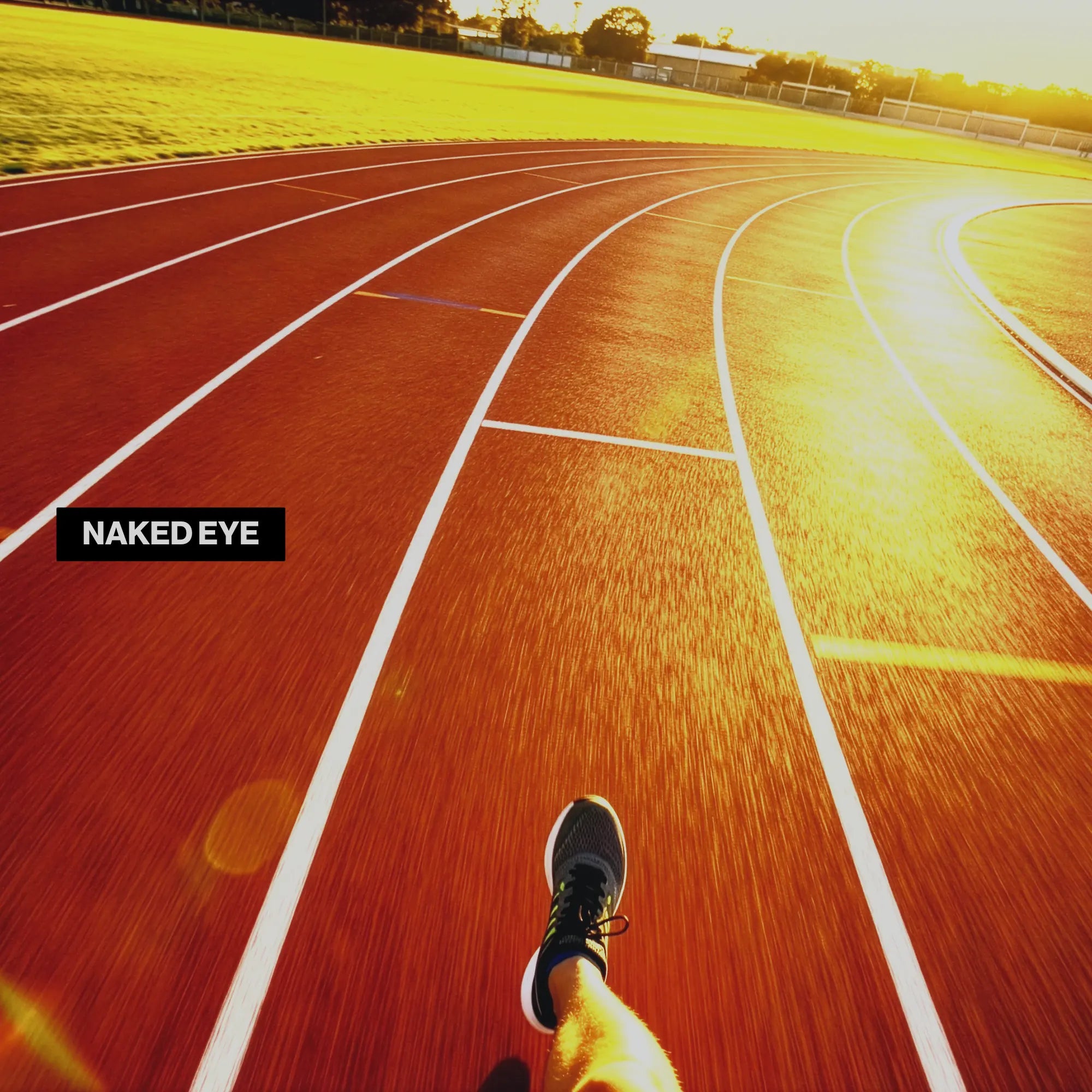 Without LosReyes sunglasses, reflective track glare can strain your eyes; LosReyes sunglasses help improve comfort for running and active days.