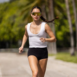 LosReyes Saturn shades featuring a wide reflective performance lens for running and high-movement workouts.