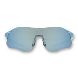 EDGE OCEAN blue running sunglasses with wraparound shield lens front view