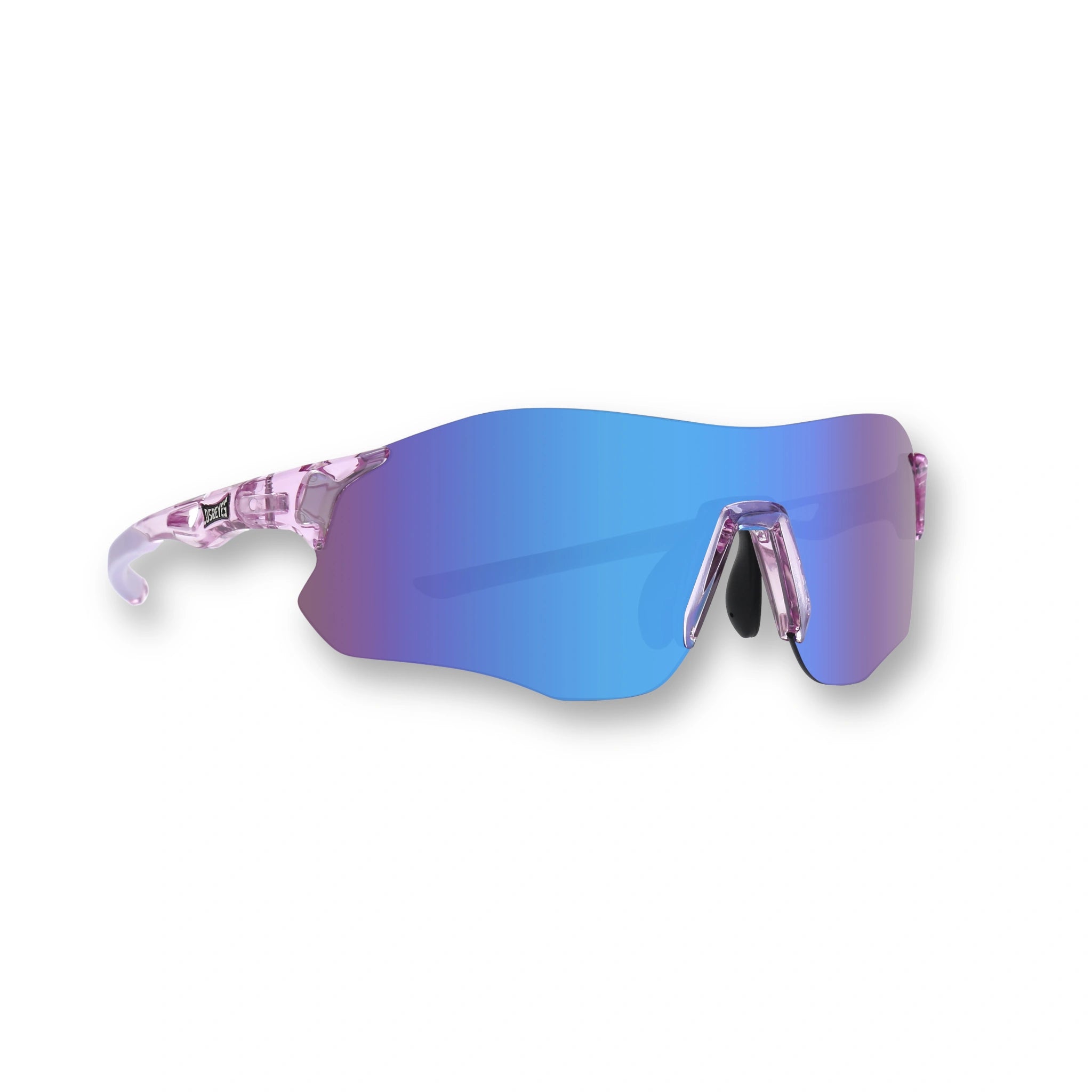 EDGE ROYAL purple running sunglasses with wraparound shield lens front view