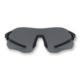 EDGE SHADOW black running sunglasses with dark shield lens front view