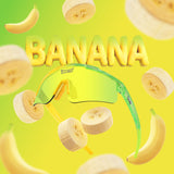LosReyes Banana sunglasses from the Candy Collection with yellow-green frame and floating banana slices