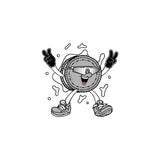 Cartoon-style LosReyes cookie sticker featuring a cream-filled dessert character wearing mirrored sports sunglasses and sneakers, from the fun pack collection — ideal for decorating water bottles, laptops, or gift bundles