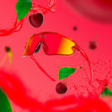 Losreyes Elevate sunglasses in Cherry red, splashed with juicy cherries and crimson tones.
