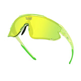 Hero view of LosReyes Elevate Collection Lime sports sunglasses featuring iridium shield lens, aerodynamic wraparound frame, and UV400 athletic protection