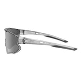 Side view of LosReyes Elevate Collection Marshmallow wraparound sports sunglasses with mirrored shield lens, ergonomic arm design, and UV400 athletic frame