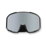 Front view of LosReyes Everest Onyx snow goggles with a wide mirrored lens for clear, fog-free vision.