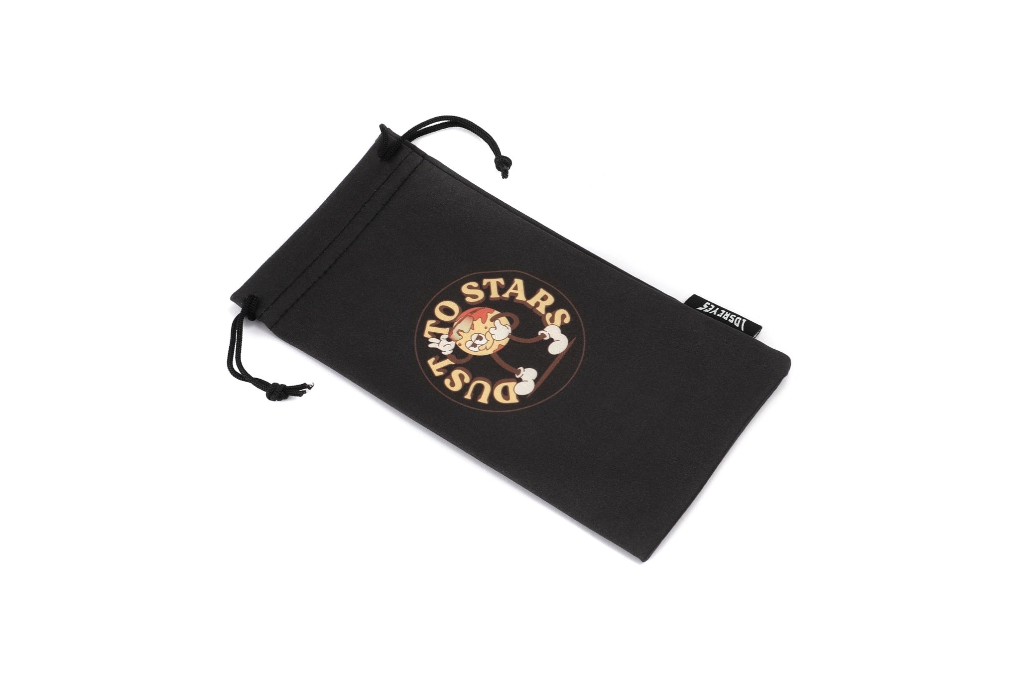 Pluto inspired design from LosReyes Galaxy Collection on black sunglasses pouch