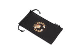 Pluto inspired design from LosReyes Galaxy Collection on black sunglasses pouch