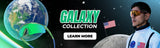 LosReyes Galaxy Collection sunglasses showcased in outer space with Earth and moon backdrop — desktop banner visual