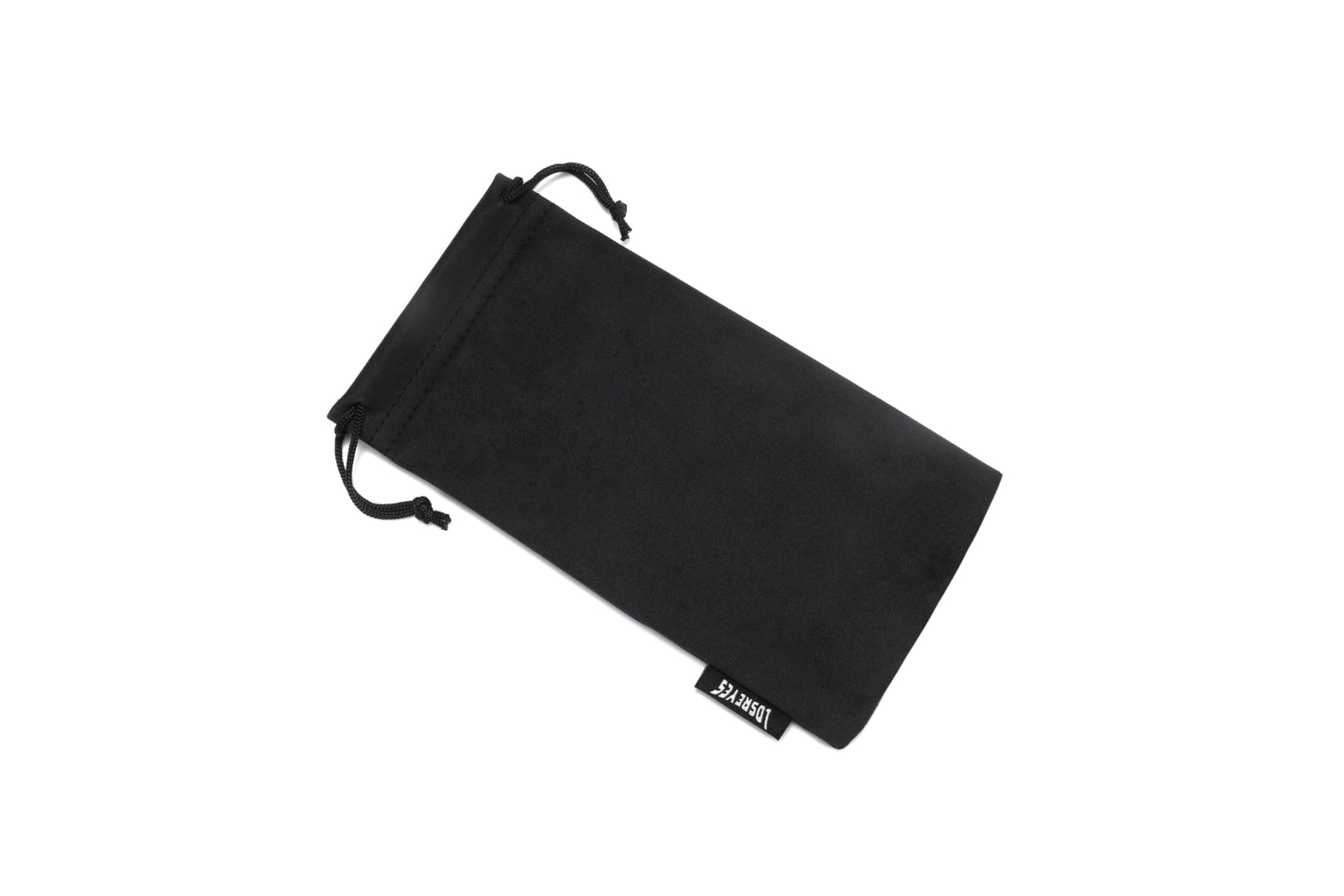 Black LosReyes microfiber pouch back side with branded side tag visible