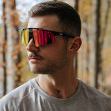 LosReyes Prime Polarized Red sunglasses with aerodynamic wrap design; durable polarized lenses for running, cycling, and high-intensity workouts.