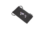LosReyes soft pouch with a purple cartoon crayon swinging a baseball bat – stylish microfiber bag for eyewear