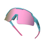 Hero angle of LosReyes Showtime Max Clark Reversed youth performance sunglasses with pink gradient shield lens and ergonomic wrap fit built for speed, protection, and UV400 coverage.