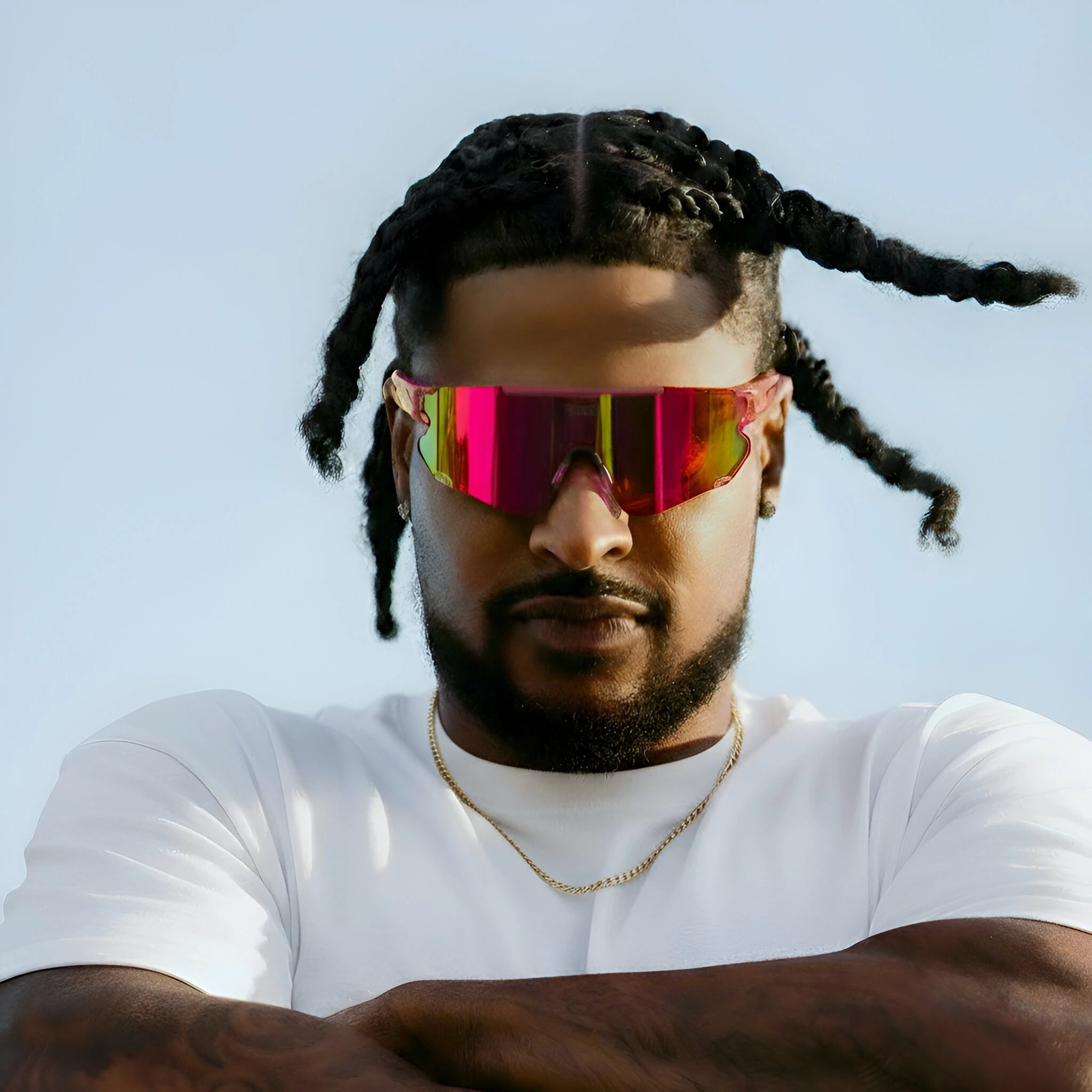 Ross500 in bubble gum pink color LosReyes active sunglasses with polarized UV400 lenses and TR90 sports frame, perfect for outdoor workouts, running, and high-performance movement.