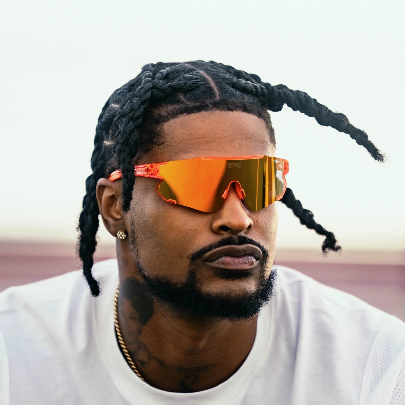 Ross500 in orange peach elevate LosReyes cycling sunglasses with UV400 lenses and TR90 frame for lightweight speed, clarity, and protection on every ride.