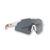 SHOWTIME Max Clark Tiger Reversed sunglasses temple detail – LosReyes branding and orange fade arms